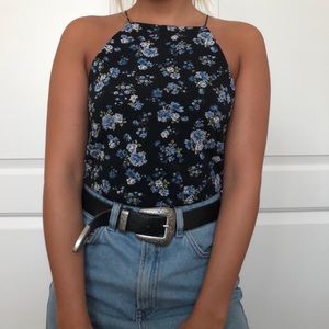 Floral print crop top